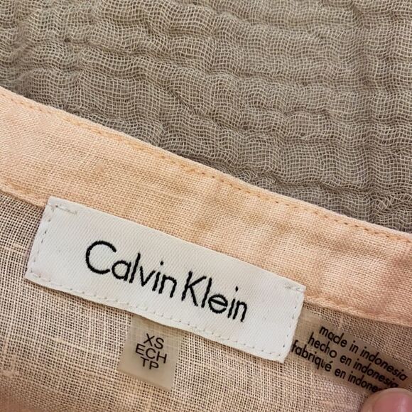 Calvin Klein pink linen shirt. Size Xs. Very good condition - Picture 7 of 10